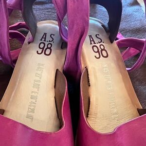 A.S.98 Women's Pink Leather Sandals